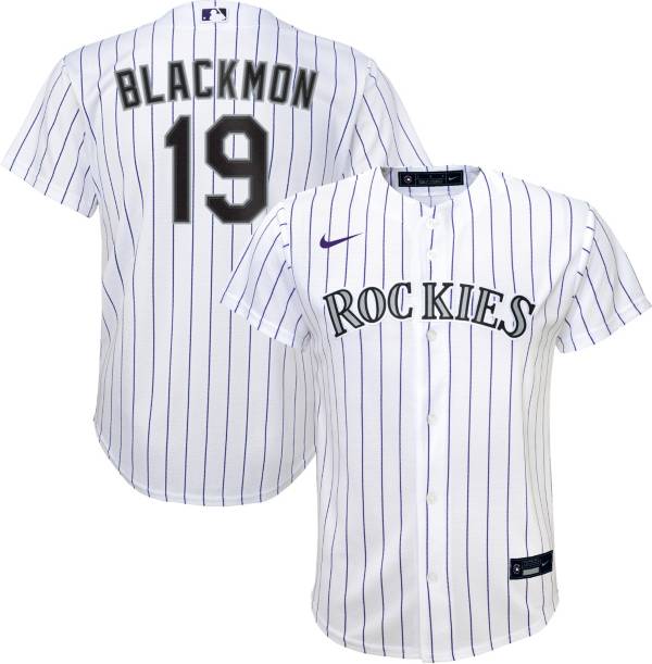 Nike Youth Replica Colorado Rockies Charlie Blackmon #19 Cool Base White Jersey