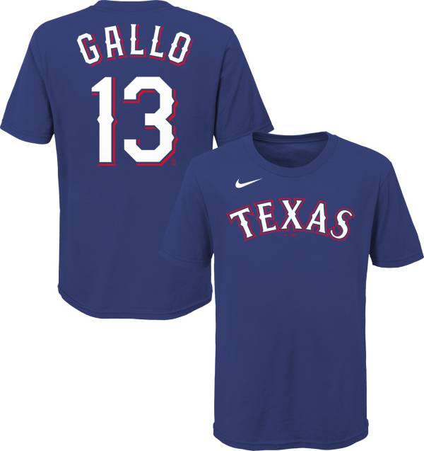 Nike Youth Texas Rangers Joey Gallo #13 Blue T-Shirt