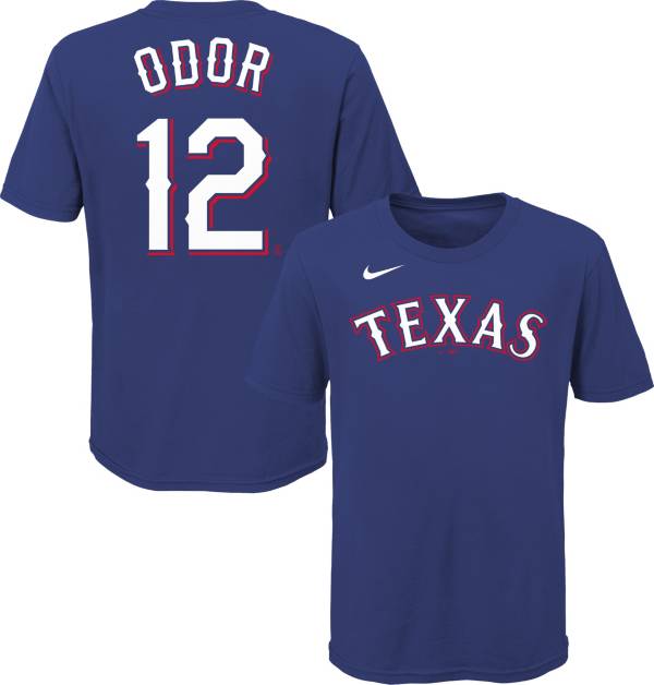 Nike Youth Texas Rangers Rougned Odor #12 Blue T-Shirt