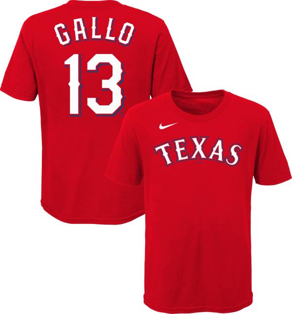 Nike Youth Texas Rangers Joey Gallo #13 Red T-Shirt