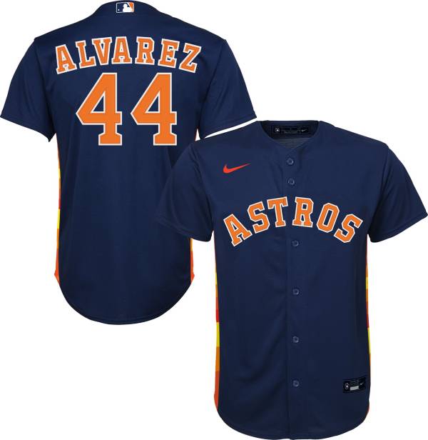 Nike Youth Replica Houston Astros Yordan Alvarez #44 Cool Base Navy Jersey