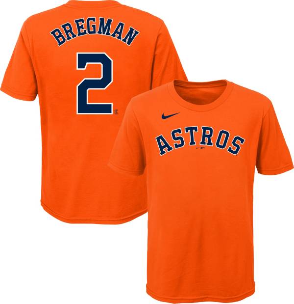 Nike Youth 4-7 Houston Astros Alex Bregman #2 Orange T-Shirt