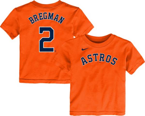 Nike Youth Toddler Houston Astros Alex Bregman #2 Orange T-Shirt