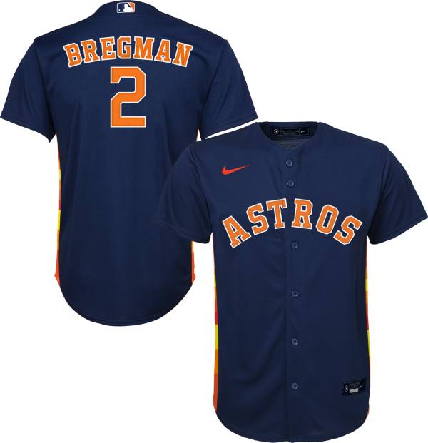 Nike Youth Replica Houston Astros Alex Bregman #2 Cool Base Navy Jersey