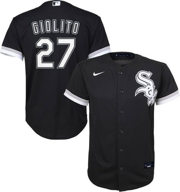 Nike Youth Replica Chicago White Sox Lucas Giolito #27 Cool Base Black Jersey