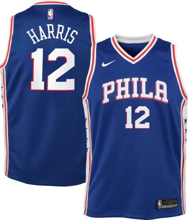 Nike Youth Philadelphia 76ers Tobias Harris #12 Blue Dri-FIT Icon Swingman Jersey