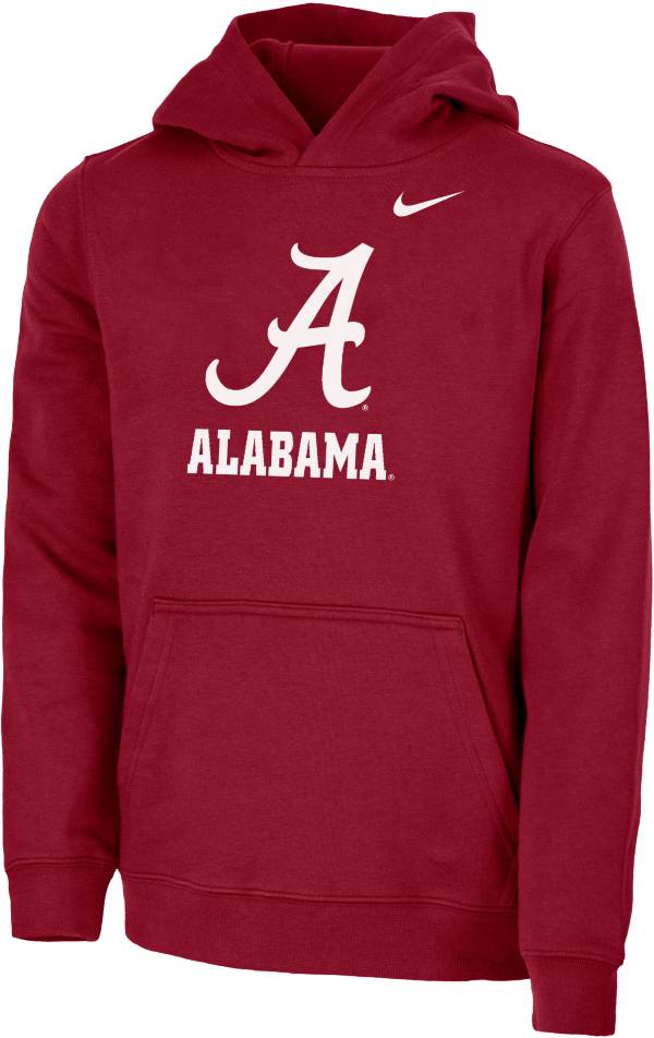 Nike Youth Alabama Crimson Tide Crimson Club Fleece Pullover Hoodie