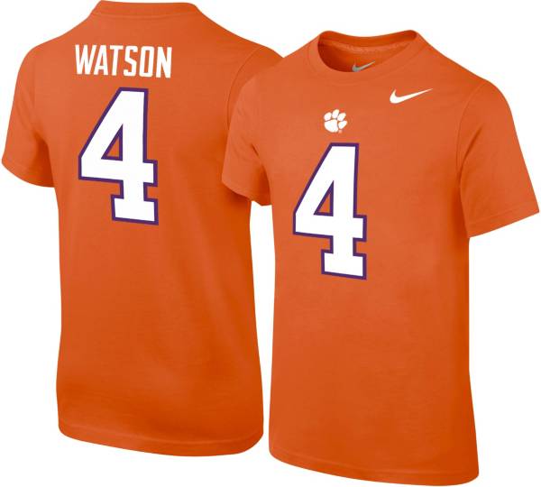 Nike Youth Deshaun Watson Clemson Tigers #4 Orange College Alumni Core T-Shirt