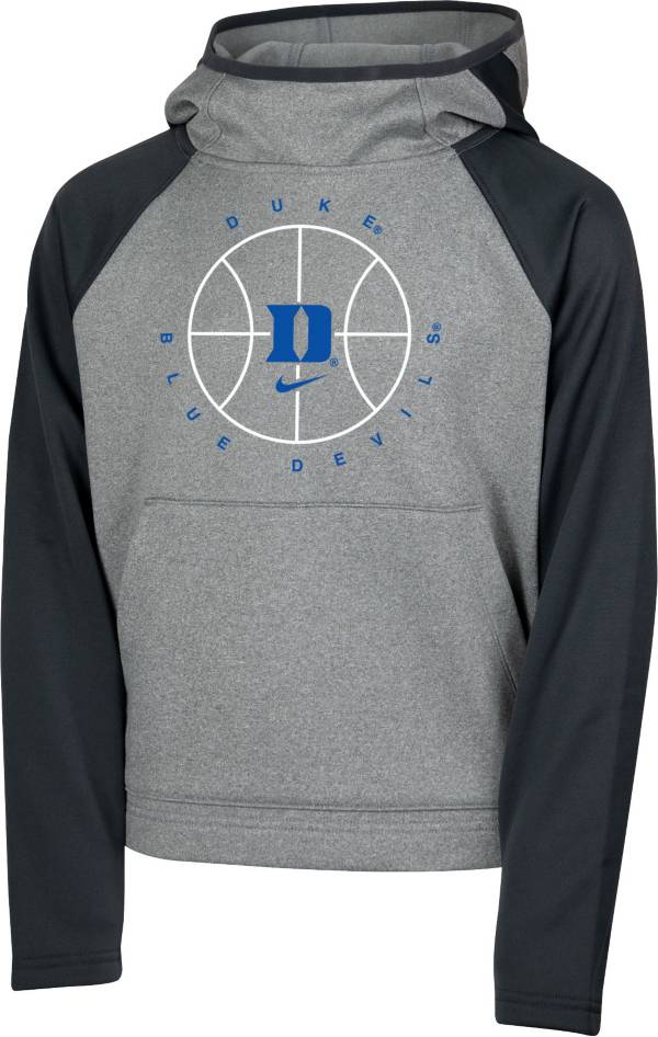 Nike Youth Duke Blue Devils Grey Spotlight Pullover Basketball Hoodie