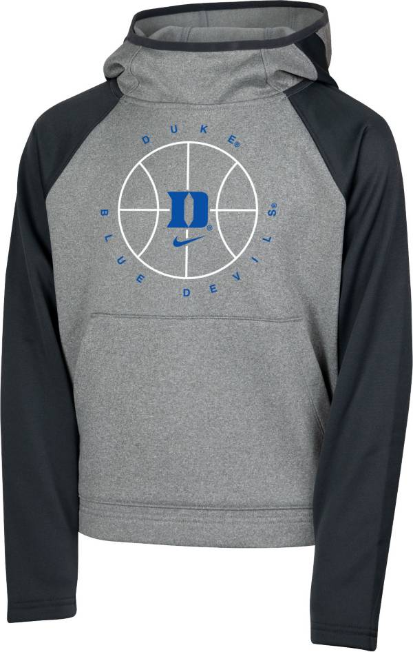 Nike Youth Duke Blue Devils Grey Spotlight Pullover Basketball Hoodie product image