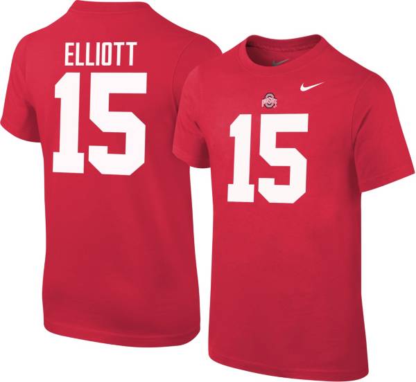 Nike Youth Ezekiel Elliot Ohio State Buckeyes #15 Scarlet College Alumni Core T-Shirt
