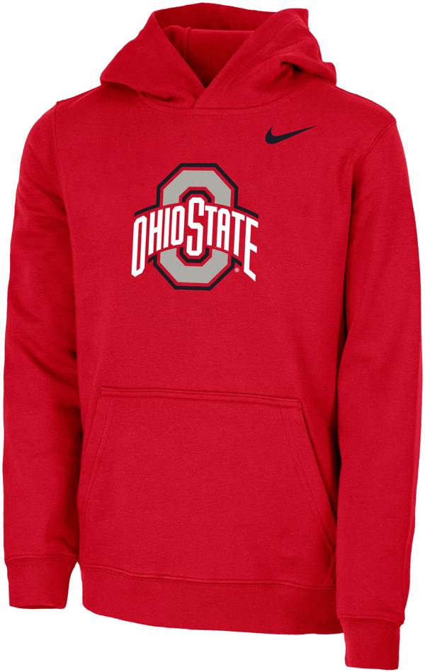 Nike Youth Ohio State Buckeyes Scarlet Club Fleece Pullover Hoodie