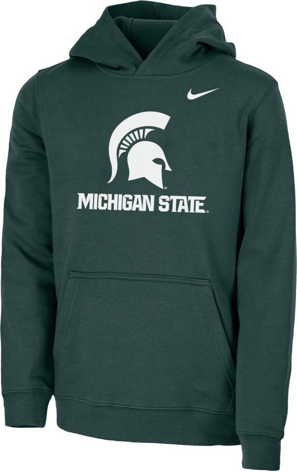 Nike Youth Michigan State Spartans Green Club Fleece Pullover Hoodie