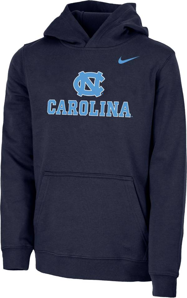 Nike Youth North Carolina Tar Heels Navy Club Fleece Pullover Hoodie