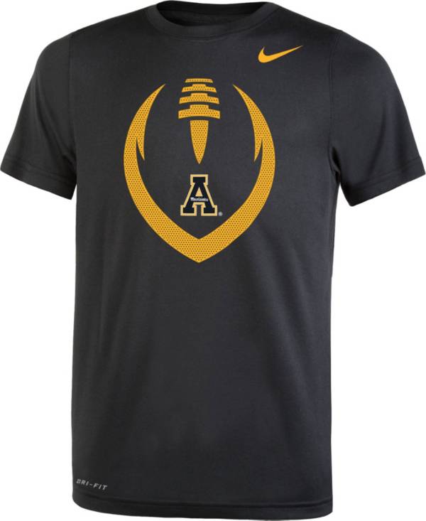 Nike Youth Appalachian State Mountaineers Legend Performance Football Black T-Shirt