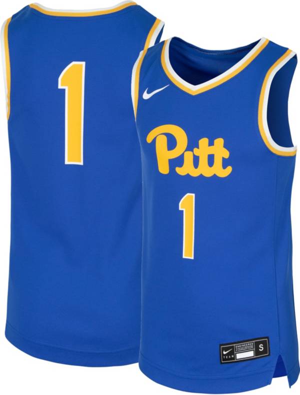 Nike Youth Pitt Panthers #1 Blue Replica Basketball Jersey