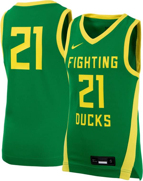 Nike Youth Oregon Ducks #21 Green Replica Basketball Jersey