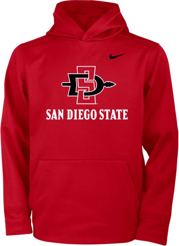 Nike Youth San Diego State Aztecs Scarlet Therma Pullover Hoodie