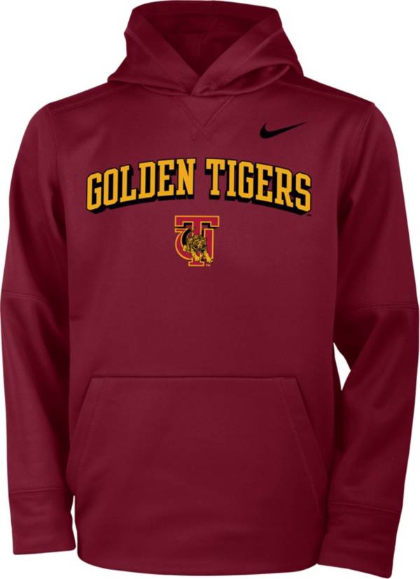 Nike Youth Tuskegee Golden Tigers Crimson Therma Pullover Hoodie