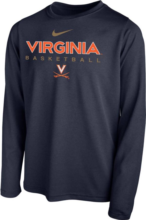 Nike Youth Virginia Cavaliers Blue Hook Dri-FIT Legend Long Sleeve Basketball T-Shirt