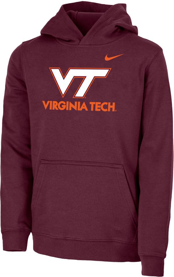 Nike Youth Virginia Tech Hokies Maroon Club Fleece Pullover Hoodie ...