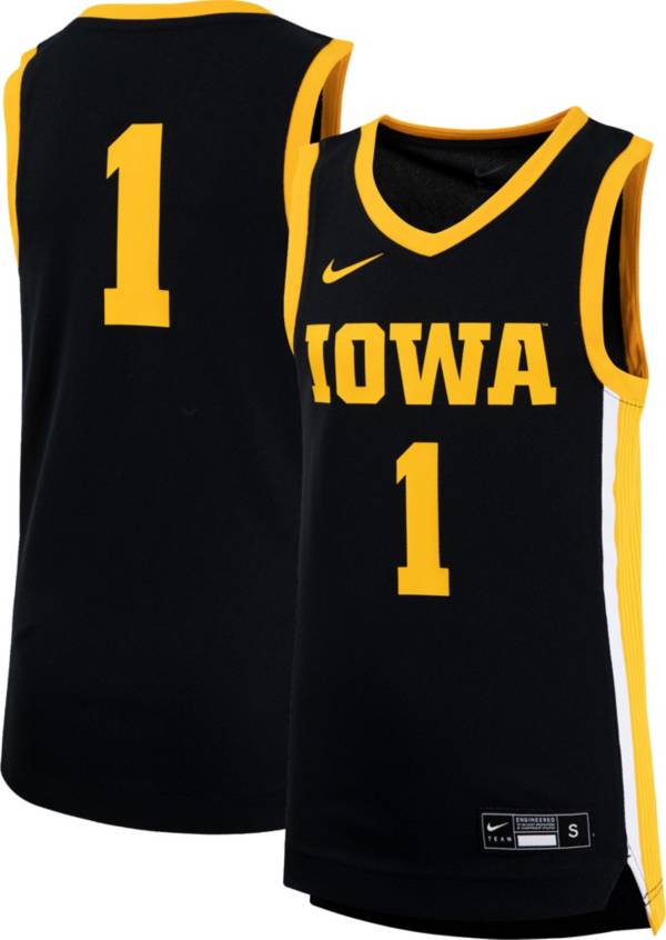 Nike Youth Iowa Hawkeyes #1 Black Replica Basketball Jersey