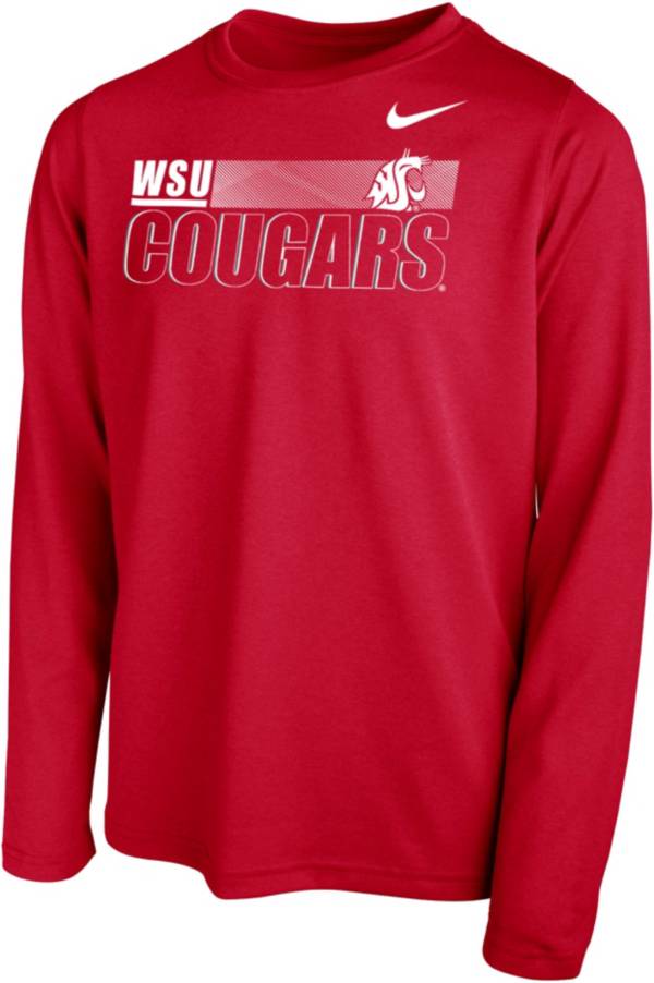 Nike Youth Washington State Cougars Crimson Legend Long Sleeve Performance T-Shirt