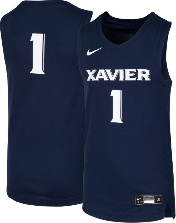 Nike Youth Xavier Musketeers #1 Blue Replica Basketball Jersey