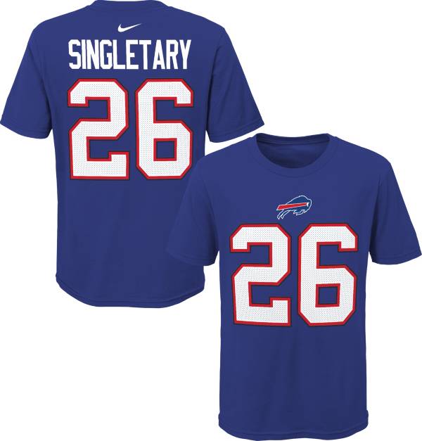 NFL Team Apparel Youth Buffalo Bills Devin Singletary #85 Royal Player T-Shirt