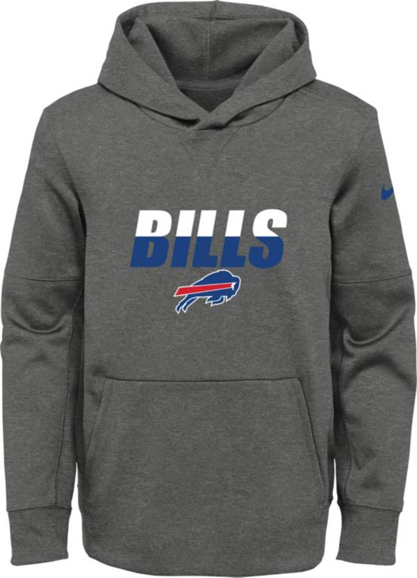 Nike Youth Buffalo Bills Grey Thermal Split Pullover Hoodie