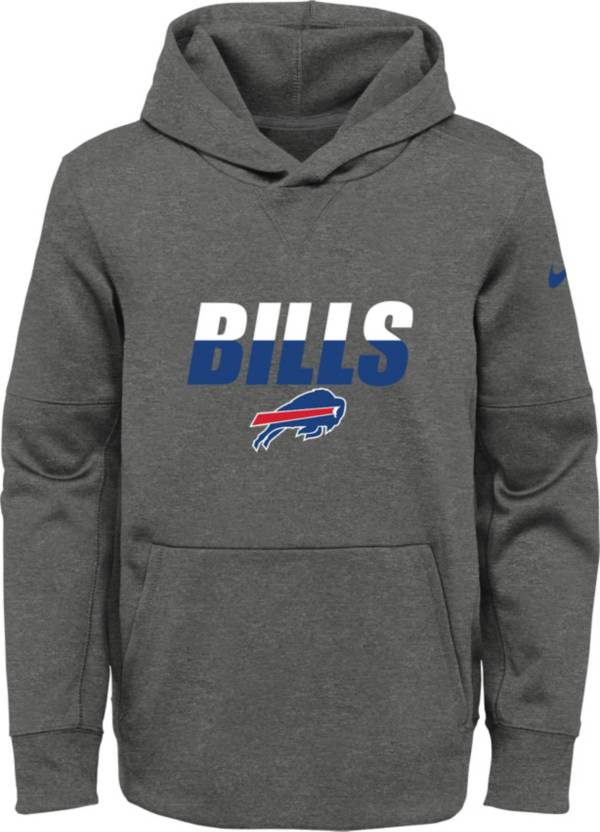 Nike Youth Buffalo Bills Grey Thermal Split Pullover Hoodie product image