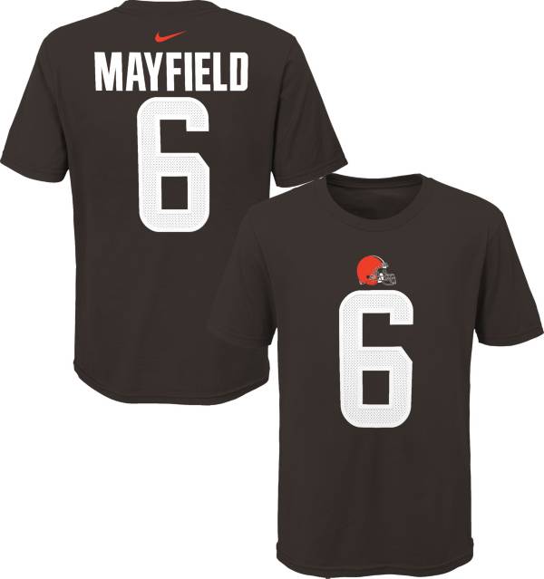 NFL Team Apparel Youth Cleveland Browns Baker Mayfield #6 Brown Player T-Shirt