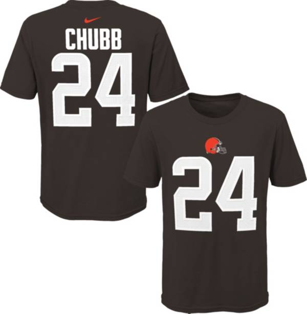 NFL Team Apparel Youth Cleveland Browns Nick Chubb #24 Brown Player T-Shirt