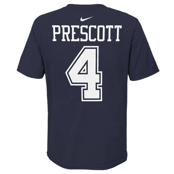 Nike Youth Dallas Cowboys Dak Prescott #4 Navy T-Shirt