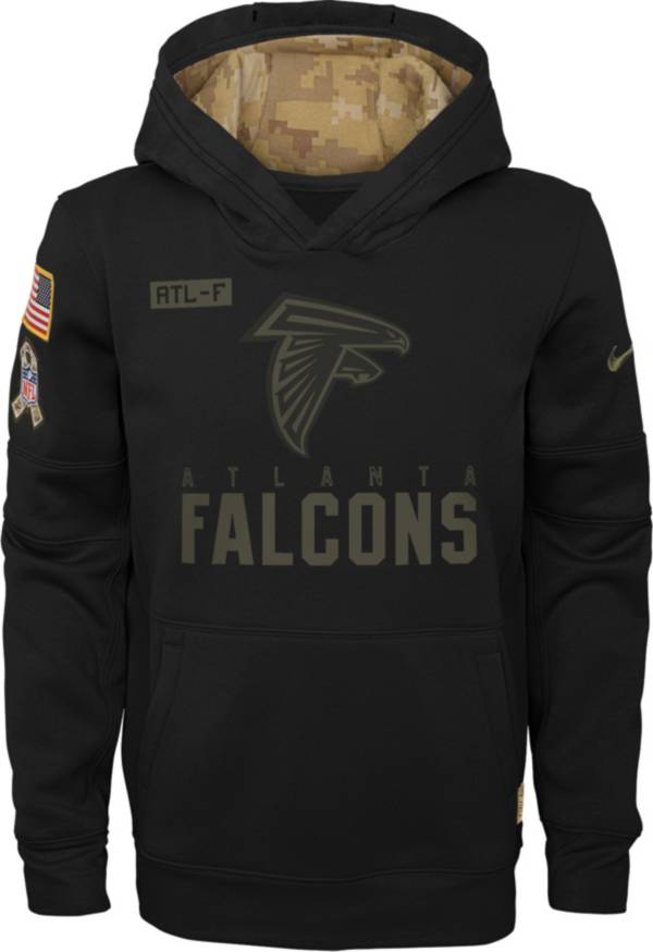 Nike Youth Salute to Service Atlanta Falcons Black Therma-FIT Pullover Hoodie