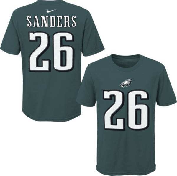 NFL Team Apparel Youth Philadelphia Eagles Miles Sanders #85 Green Player T-Shirt