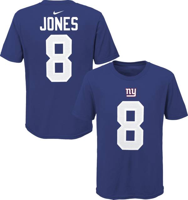 NFL Team Apparel Youth New York Giants Daniel Jones #85 Royal Player T-Shirt