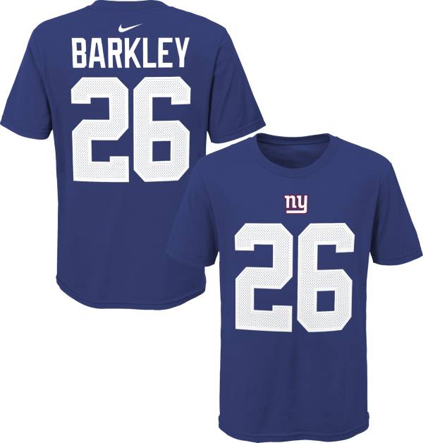 NFL Team Apparel Youth New York Giants Saquon Barkley #85 Royal Player T-Shirt