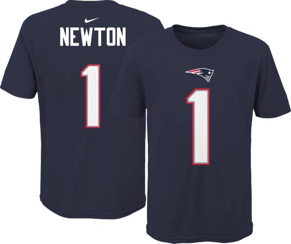 Nike Youth New England Patriots Cam Newton #1 Navy T-Shirt