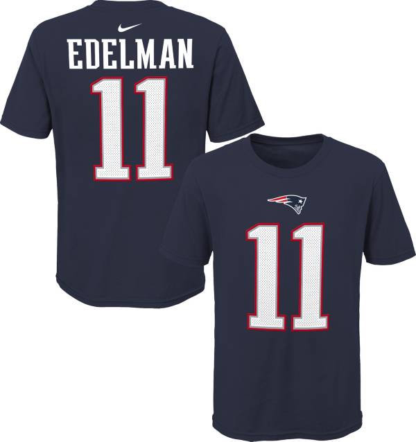 NFL Team Apparel Youth New England Patriots Julian Edelman #85 Navy Player T-Shirt