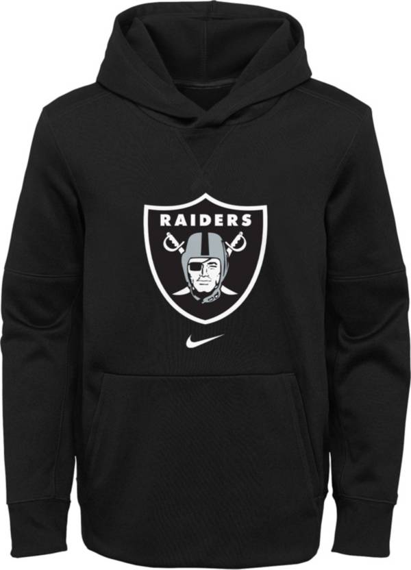 Nike Youth Las Vegas Raiders Black Therma Pullover Hoodie