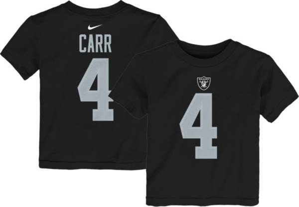 Nike Youth Las Vegas Raiders Derek Carr #4 Player Black T-Shirt