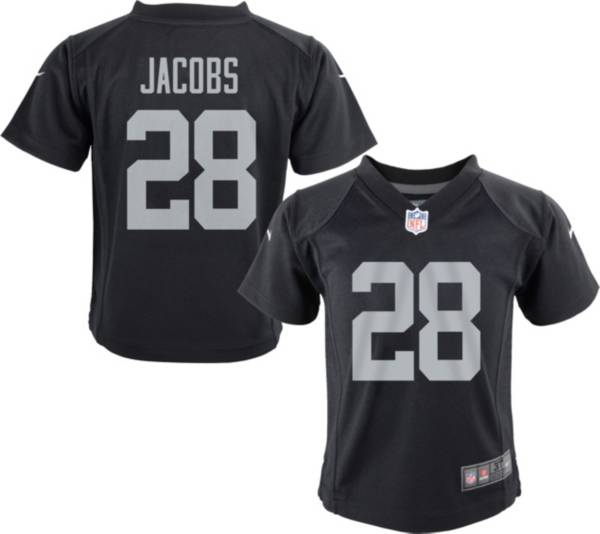 Nike Boys' Las Vegas Raiders Josh Jacobs #28 Black Game Jersey