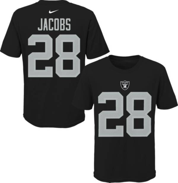 NFL Team Apparel Youth Las Vegas Raiders Josh Jacobs #85 Black Player T-Shirt