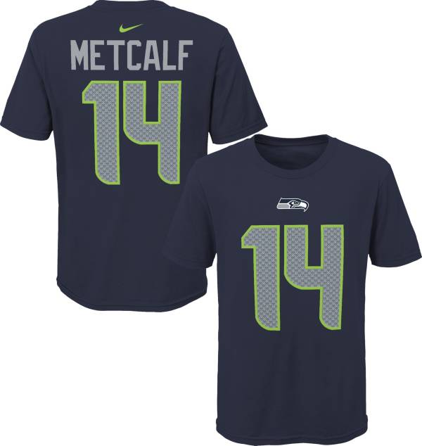 NFL Team Apparel Youth Seattle Seahawks D.K. Metcalf #85 Navy Player T-Shirt