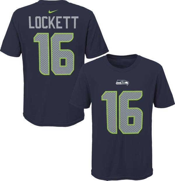 NFL Team Apparel Youth Seattle Seahawks Tyler Lockett #85 Navy Player T-Shirt