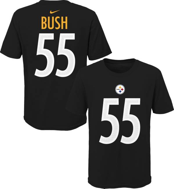 NFL Team Apparel Youth Pittsburgh Steelers Devin Bush #85 Black Player T-Shirt