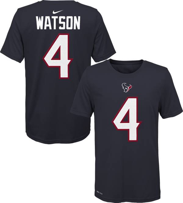 Nike Youth Houston Texans Deshaun Watson #4 Navy T-Shirt
