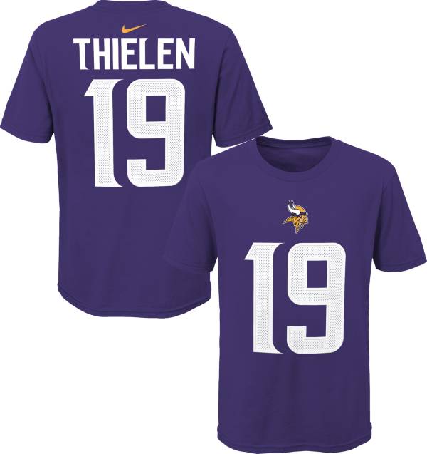 NFL Team Apparel Youth Minnesota Vikings Adam Thielen #85 Purple Player T-Shirt