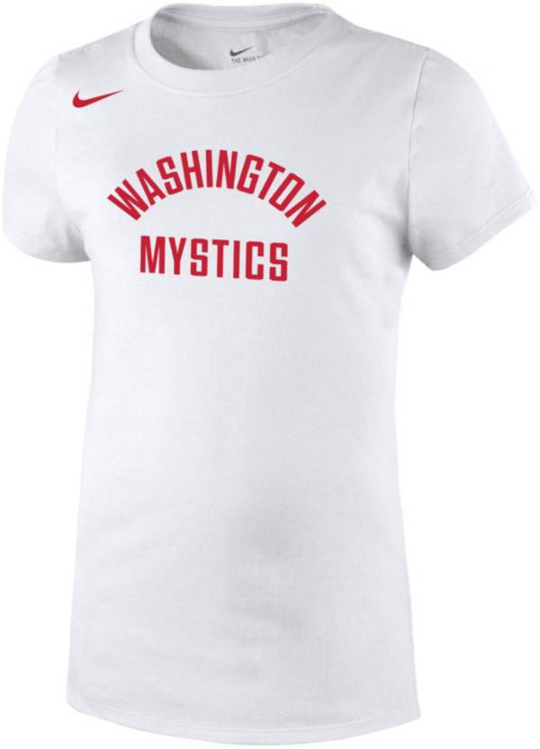 Nike Girls' Washington Mystics Wordmark White T-Shirt